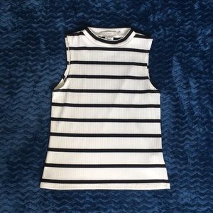 H&M black and white stripped halter shirt